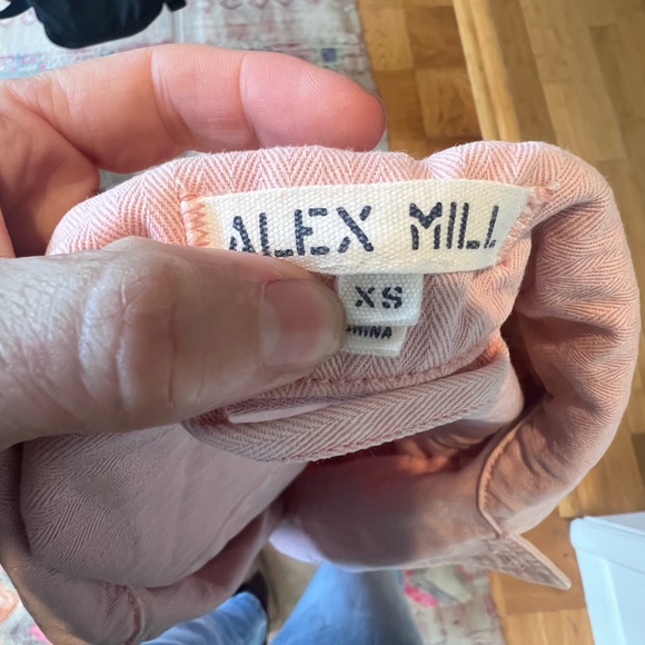 Alex Mill Herringbone Standard Blush Pink Jumpsuit XS - Picture 9 of 9